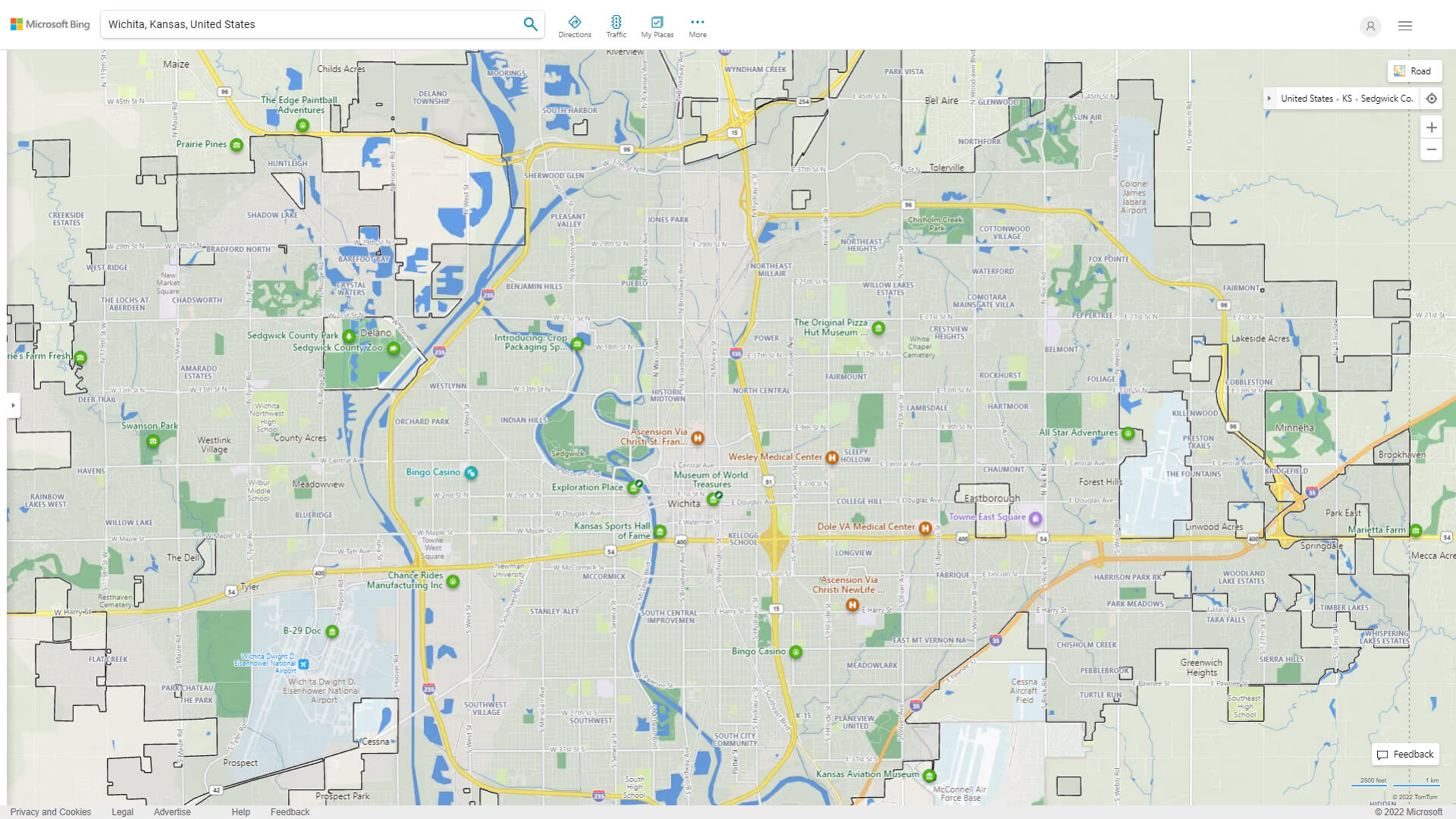 Wichita Detailed Map
